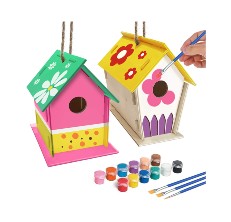 Wooden Arts and Crafts for Kids, 2-Pack Make Your Own Bird Feeder