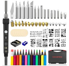 37 PCS Wood Burning Kit, Pyrography Pen Soldering Iron Wood Tool and  Creative Tool DIY Various Wooden Kits Carving/Embossing/Soldering  Tips/Carrying Case 