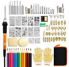 IVSUN 116pcs Wood Burning Kit, Professional Wood Burning Tool with Soldering, DIY Creative Tools Adjustable Temperature 220~480°C Wood Burner