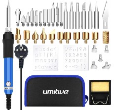 IVSUN 116pcs Wood Burning Kit, Professional Wood Burning Tool with Soldering, DIY Creative Tools Adjustable Temperature 220~480°C Wood Burner