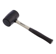 Edward Tools Rubber Mallet Hammer - 8 oz. Small Mallet with Wood Handle - Double Faced Heavy Duty Rubber Head