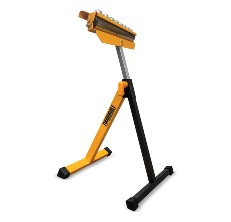 Roller stand – eurokraft pro: with steel roller, lifting range 610 – 970 mm