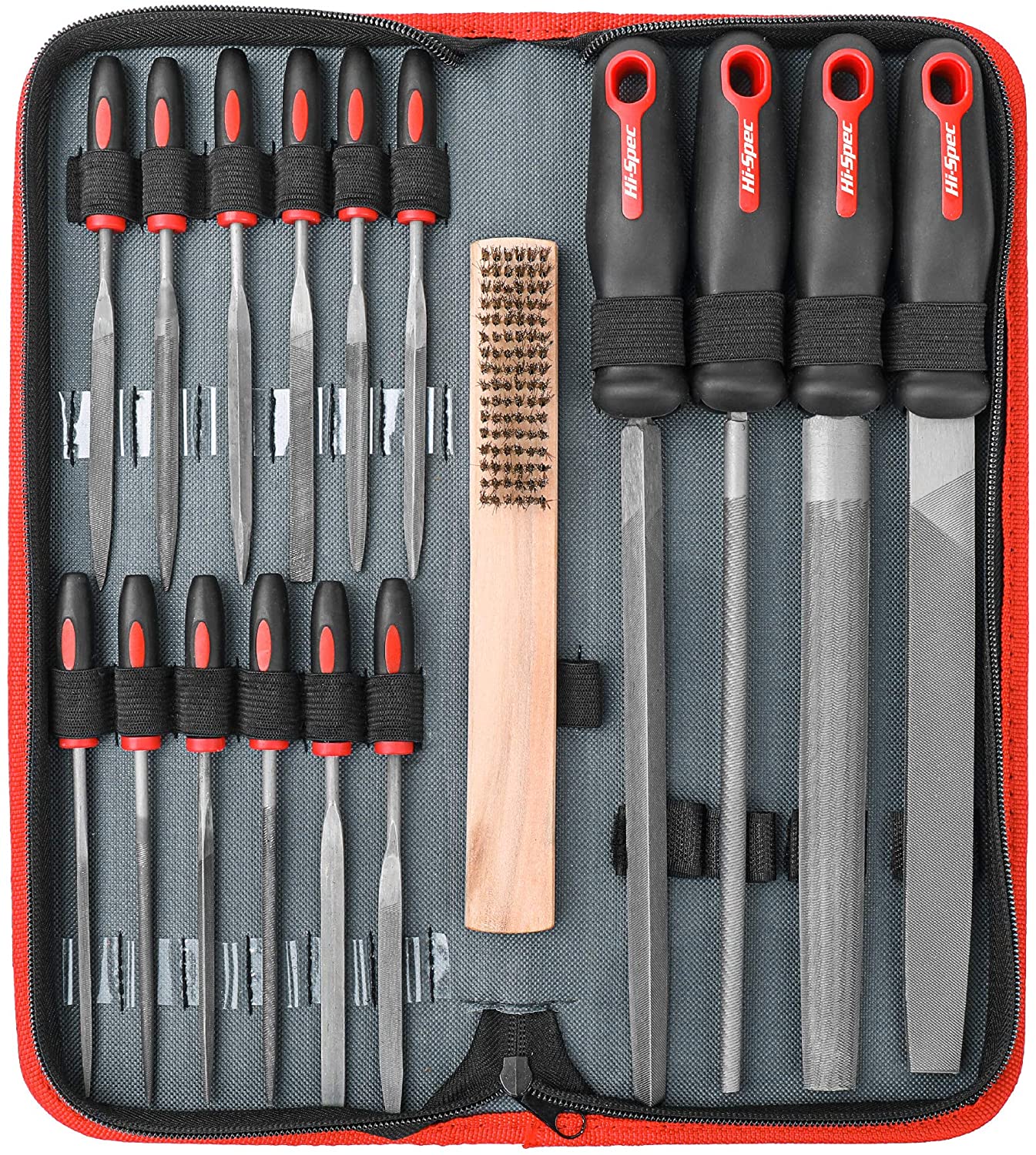 Draper Engineers Hand/Needle File Tool Set with Black Canvas Carrying Case 16 Pc