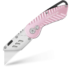 Pink Box Cutter, Retractable, For General Use, Two Pack