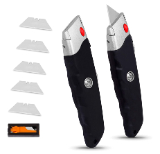 Plastic Utility Knife/Box Cutter w/Snap-off Blade (5)