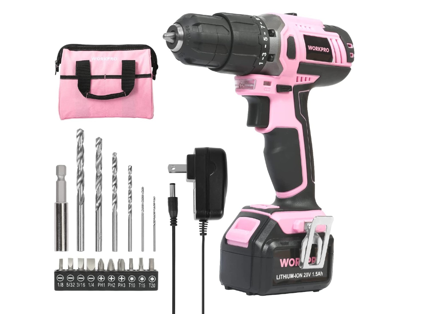 AVID POWER 20V MAX Lithium Lon Cordless Drill Set, Power Drill Kit With  Battery And Charger, 3/8-Inch Keyless Chuck, Variable Speed, 16 Position  And