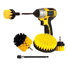 5 Auto Detailing Carpet Brush With Drill Attachment - Yellow