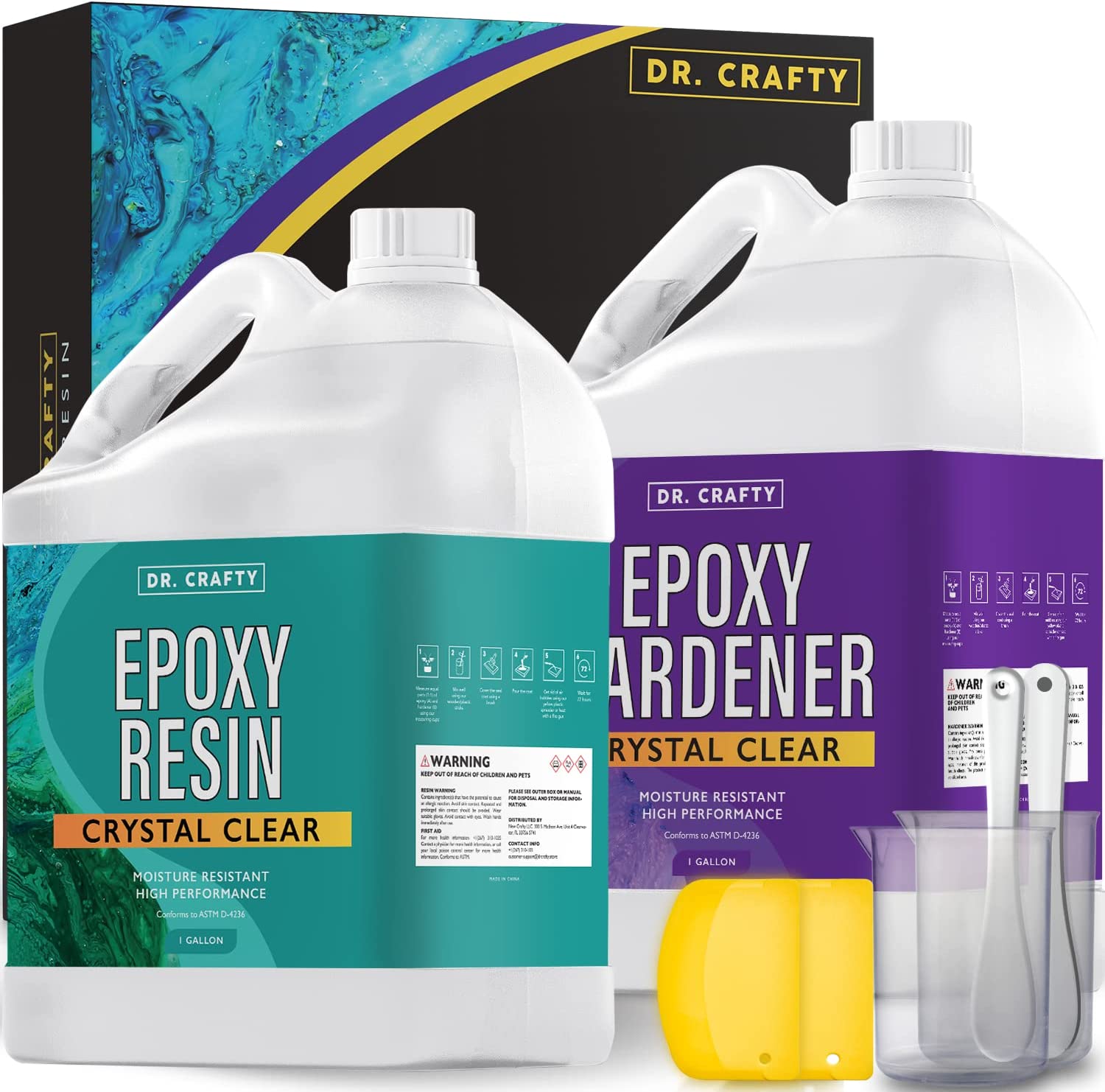 Dr Crafty - Epoxy Resin - Epoxy Resin Kit - Crystal Clear Art