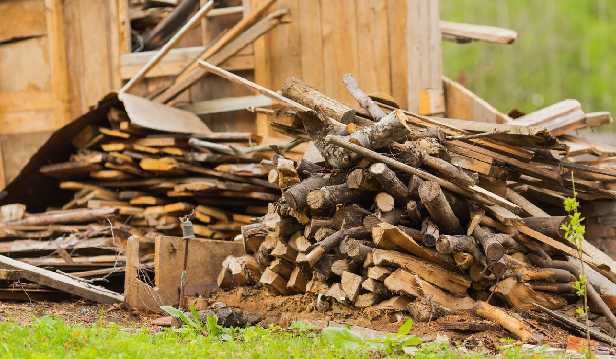 A pile of Scrap Wood