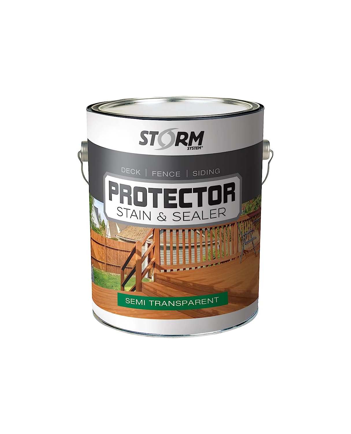 A gallon of storm protector stain and sealer