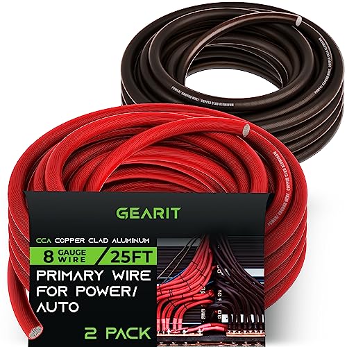 10 Gauge Wire Red & Black Power Ground 100 FT Each Primary Stranded Copper  Clad - Best Connections